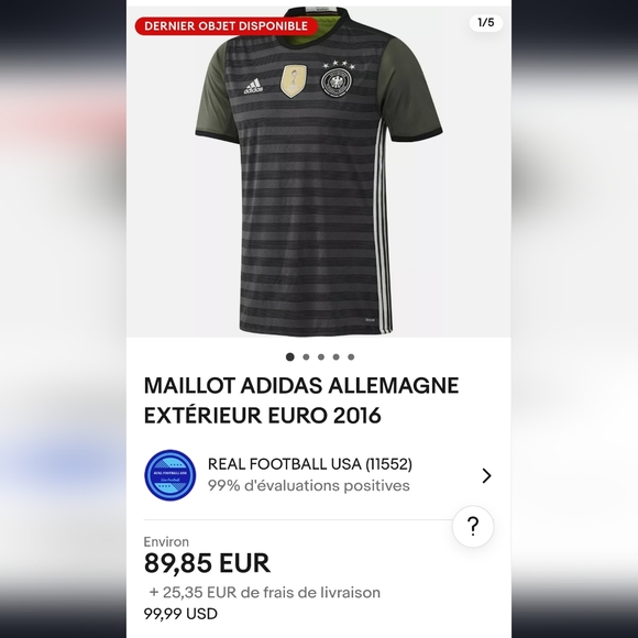 Adidas Germany team reversible soccer jersey - Picture 8 of 10